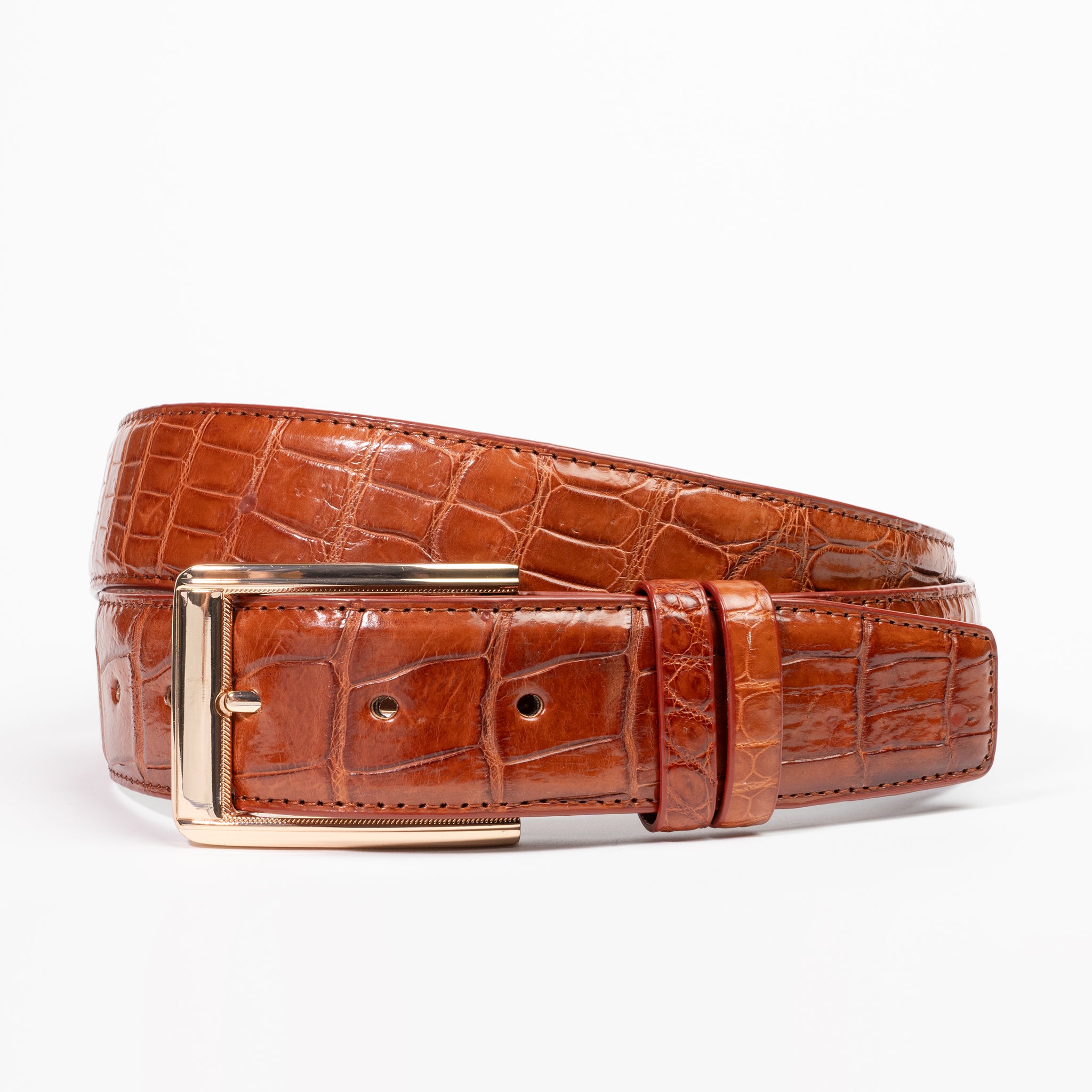 Genuine Crocodile Hatband - offers Cognac