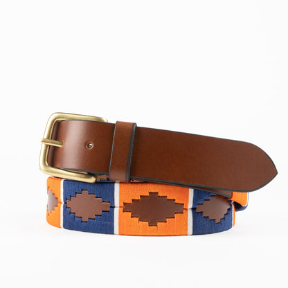 Auburn Orange and Blue Gaucho Belt