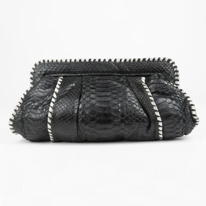 Beaded Python Evening Clutch "Dot"