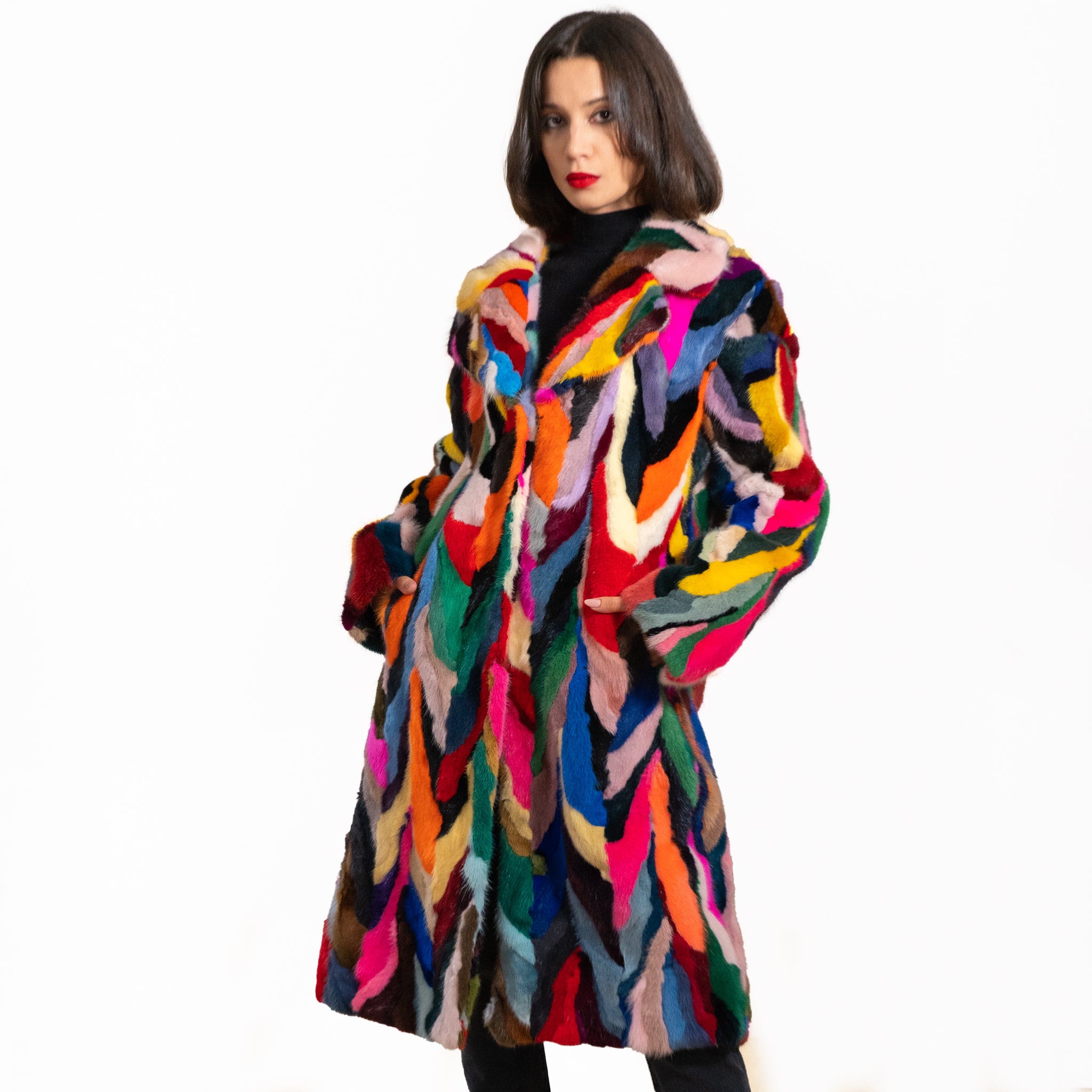 Mink hot sale coloured coat