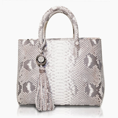 Gray Genuine Python Tote "Betsy"