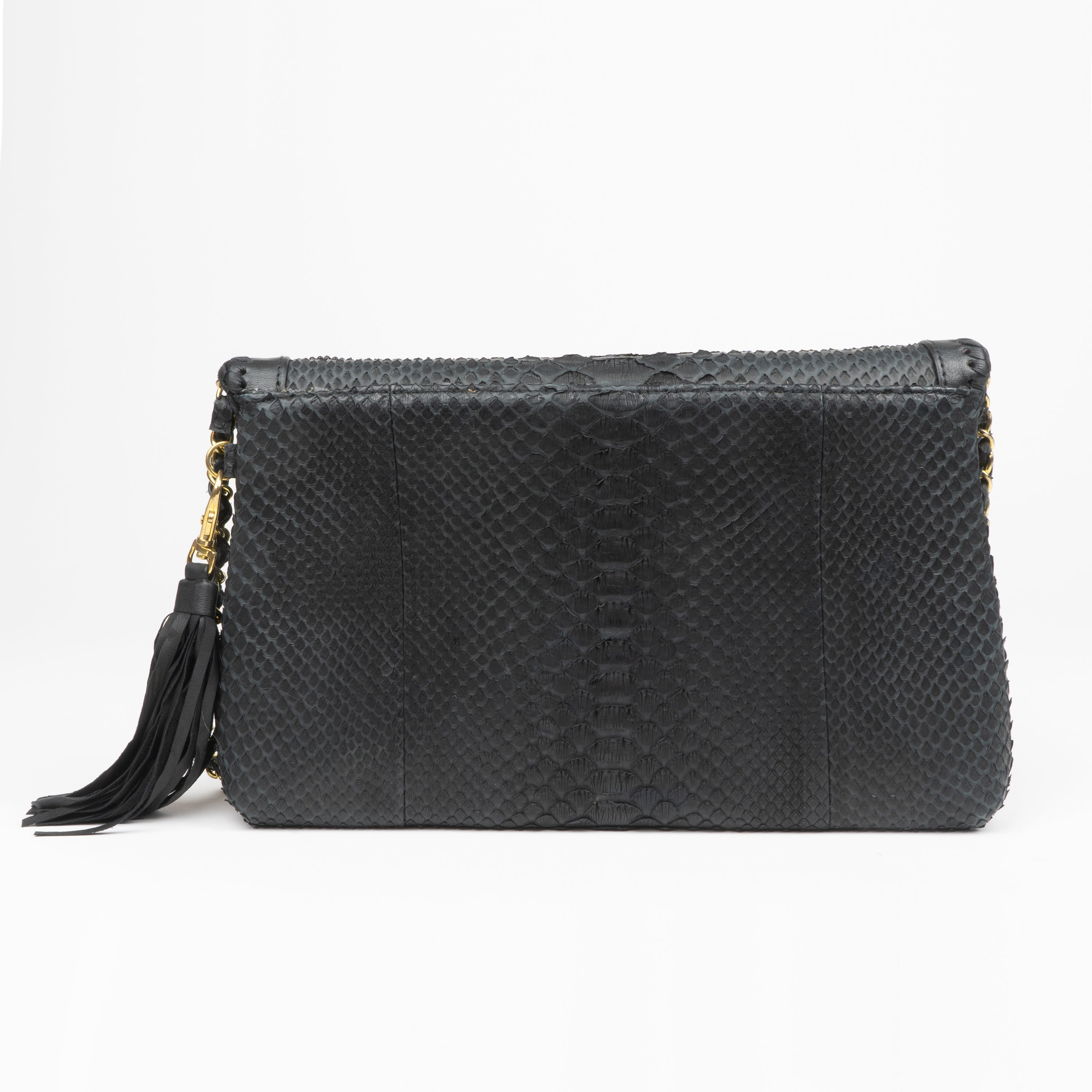 Black snakeskin online purse