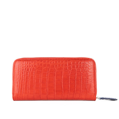 Red Genuine Crocodile Skin Wallet