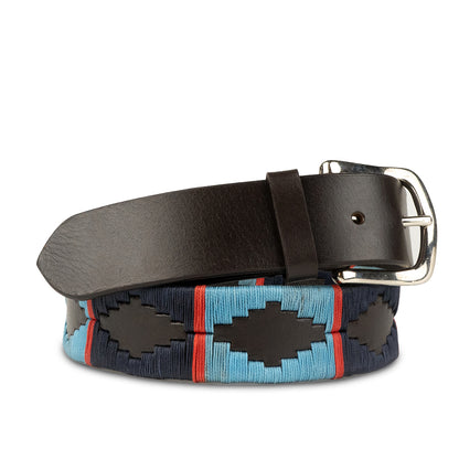 Blue & Red Gaucho Belt "Daryl"