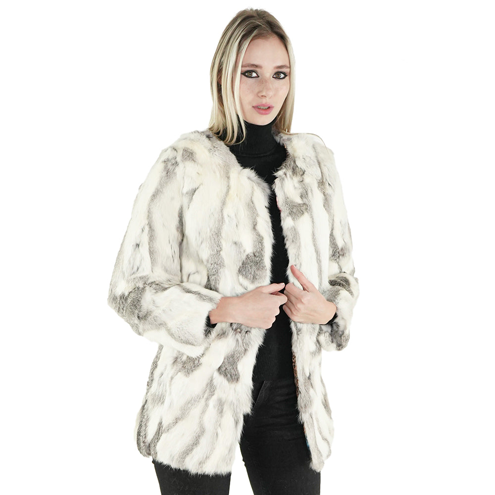 White rabbit hotsell fur coat