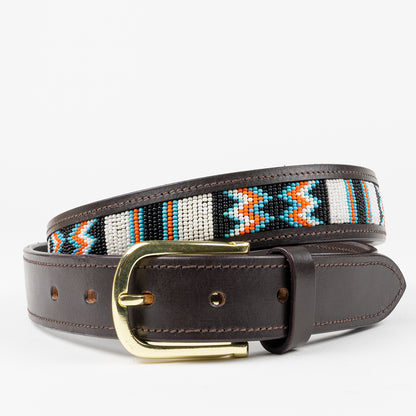 genuine beaded maasai belt with gold buckle from kenya sherrill bros