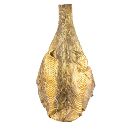 Gold Genuine Python Hobo "Michelle"