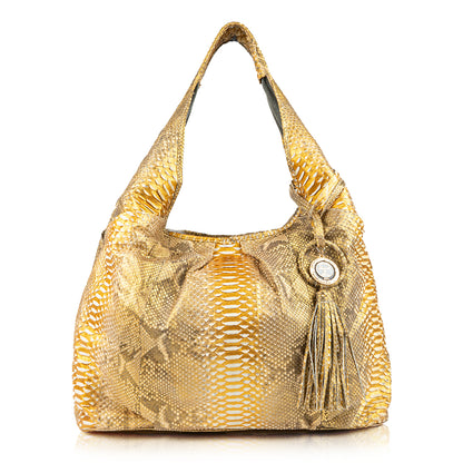 Gold Genuine Python Hobo "Michelle"